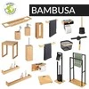 BAMBOO vonios rankšluosčių kabykla, 2 rankenos, su bambuko pagrindu, WENKO