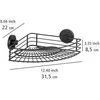 BARI Vacuum-Loc kampinė dušo lentyna, metalo sp., WENKO 24735100/59536