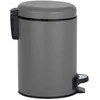 Bathroom Basket LEMAN Matinis pilkas, waste bin, 3 l, WENKO