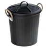 Vonios krepšelis su užvalkalu GARA, juodas, 6 l, WENKO