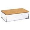 5five Simply Smart Bamboo Vonios organizatorius SELENA, išilginis su bambukiniu dangčiu