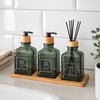 Bathroom Solutions Bamboo Vonios kambario komplektas su stikliniu difuzoriumi ir bambuko padėklu REN