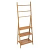 5five Simply Smart Bamboo Vonios lentyna su 3 lentynomis ir rankšluosčių kabykla, 153 cm, bambukas