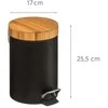 5five Simply Smart Šiukšliadėžė metalinė 3 l D17xH25,5 cm juodos sp. Natureo 5Five 140801N