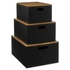 5five Simply Smart Bamboo BAVA bambukinio dangtelio dėžutės komplektas, 3 vnt.