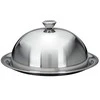 Excellent Housewares Nerūdijančio plieno serviravimo padėklas su dangčiu 26 cm