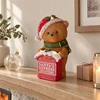 Home Styling Collection Bear figūrėlė su pašto dėžute, LED apšvietimas, 19,5 × 19 × 30 cm