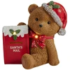 Home Styling Collection Bear figūrėlė su pašto dėžute, LED apšvietimas, 31 × 22.5 × 31 cm