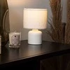 Atmosphera BONA keraminė stalinė lempa su bouclé gaubtu, Ø 14 cm