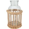 Home Styling Collection Dekoratyvinis buteliukas pintame krepšelyje