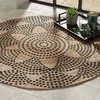 Atmosphera Carpet Apvalus džiuto kilimas, Ø 120 cm, geometrinis raštas