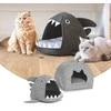Cat House - Ryklio lova, veltinis, pilkas, 45x38x32 cm, ZELLER