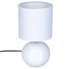 Lamp Baltas naktinis šviestuvas Boule, dekoratyvinis apšvietimas su gaubtu ir keraminiu pagrindu E14