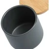 Zeller Zeller, Talpykla su bambukiniu dangteliu, 200 ml, keramika, antracito spalvos