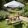 ProGarden Children's picnic table with umbrella KIRD, 75 x 75 x 140 cm