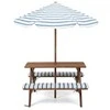 ProGarden Children's picnic table with umbrella KIRD, 75 x 75 x 140 cm