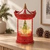 Mondex Kalėdinis karuselės su vandeniu ir blizgučiais, LED apšvietimas, 15,5 x 15,5 x 26 cm