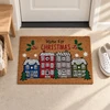 Home Styling Collection Kokoso pluošto kilimėlis su namo raštu, 59 × 39 cm