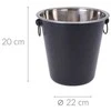 Excellent Houseware Juoda plieno kibiras ledui, butelis šampano, vynas, spiritas ledui