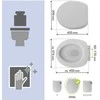 CREVADA WENKO toilet seat, 45 x 39 cm, baltas