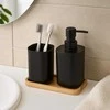 Bathroom Solutions PIECES CUB vonios kambario komplektas, juodas, 3 dalių