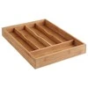 5five Simply Smart Bamboo Stalo įrankių dėžutė, stalčiaus papildymas - 5 skyriai, bambuko medis, 34 x 25 x 4,5 cm
