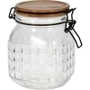 Excellent Houseware Stiklainiai su užspaudžiamais dangteliais stiklinis 1,1 l
