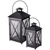 Home Styling Collection Latarnia dekoracyjna metalo sp., komplektas 2 vnt., 20 x 20 x 40 i 15 x 15 x 30 cm
