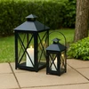 Home Styling Collection Latarnia dekoracyjna metalo sp., komplektas 2 vnt., 20 x 20 x 40 i 15 x 15 x 30 cm