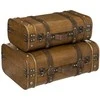 Decorative storage boxes, set of 2 suitcases BRUCE