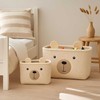 Kids Collection KOSZYKI NA ZABAWKI PLUSZOWE POLIESTER BEŻOWE Rinkinys 2 SZTUKI