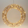 Dekoratyvinis Kalėdų vainikas 40 cm - Auksinis LED apšvietimas