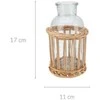 Home Styling Collection Dekoratyvinis buteliukas pintame krepšelyje