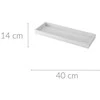 Home Styling Collection Dekoratyvinis padėklas, baltos sp., 14 x 40 cm