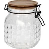 Excellent Houseware Stiklainiai su užspaudžiamais dangteliais stiklinis 1,1 l