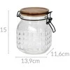 Excellent Houseware Stiklainiai su užspaudžiamais dangteliais stiklinis 1,1 l