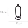 Home Styling Collection Žvakidė 24 cm juoda aliuminė