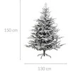 Fééric Lights and Christmas Dirbtinė eglutė ant metalinio stovo, apsnigta, 150 cm