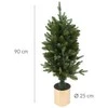 Home Styling Collection Dirbtinė eglutė auksiniame puode, 90 cm