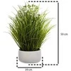 Atmosphera Dirbtinis augalas GRASS, baltame vazone, 40 cm