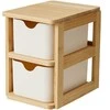 Bathroom Solutions Bamboo Dviguba bambukinė organizatoriaus SKAFFA, 15 x 10,8 cm