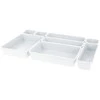 Storage Solutions Stalčių tvarkyklės - 8 vnt komplekte, balta spalva
