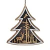Home Styling Collection Medinė kalėdinė dekoracija pakabinimui, 12 cm