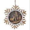 Home Styling Collection Medinė kalėdinė dekoracija pakabinimui, 12 cm