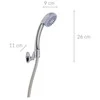 Dušo komplektas BATHROOM SOLUTIONS: dušo galvutė, laikiklis ir dušo žarna, 180 cm