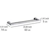 Dvigubas rankšluosčių laikiklis MARIBOR, 60 cm, be gręžimo UV-loc, WENKO