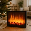 Vilde Elektrinis židinys LED metalinas juoda 41x25 cm