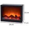 BigBuy Elektrinis židinys LED apšvietimu juodas 29x23 cm