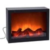 BigBuy Elektrinis židinys LED apšvietimu juodas 29x23 cm