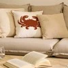 Atmosphera Embroidered crab cushion OCEANIA, 45 x 45 cm